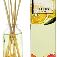 Urban Naturals Citrus Bliss Mandarin Orange & Grapefruit Essential Oil Reed Diffuser w/Real Orange! | Fresh Home Fragrance
