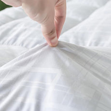 WhatsBedding Duck Feather Bed Mattress Topper, 100% Cotton Memory Foam Mattress Topper, 2500GSM Overfilled Pillow Top, Hotel Collection