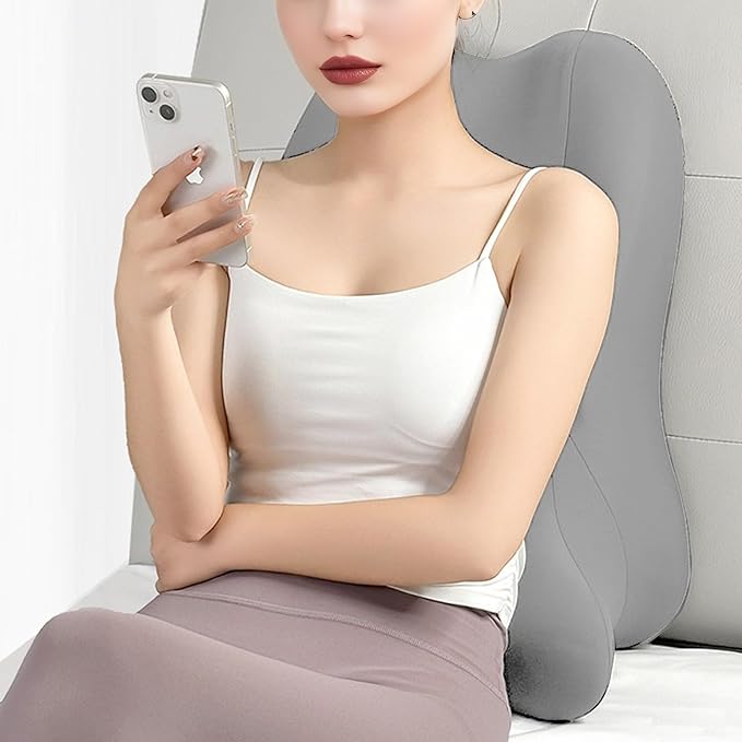 Memory Foam Ergonomic Wedge Pillow and Reading Pillow for Adult– Support for Neck, Back & Legs – Ideal for Sleeping, Reading, Anti-Snoring & Pain Relief – Removable Washable Cover