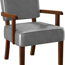 PU Leather Accent Chair, Oversized Living Room Chairs with Soft Seat and Armrests, Armchair for Bedroom, Dinning, Reading, Waiting Rooms