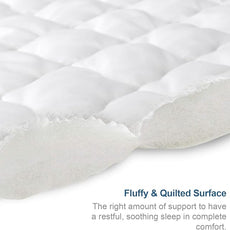 Twin Extra Long (XL) Mattress Pad Waterproof Protector, Twin XL Mattress Protector Cover for College Dorm, Breathable & Noiseless Twin XL Mattress Topper Fitted with Deep Pocket to 14