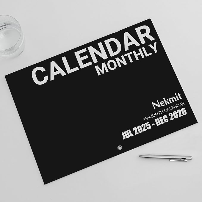 Wall Calendar 2026, Nekmit Calendar 2026 from January 2026 - December 2026, 22 3/4" x 14 3/4", Large Print Big Grid Wall Calendar, Perfect for Organizing & Planning