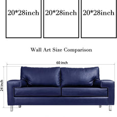 Wieco Art Large 3 Panels Canvas Prints of Vincent Van Gogh Paintings Reproduction Starry Night Over the Rhone Cafe Terrace at Night Canvas Wall Art for Living Room Home Office Decor