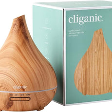 Cliganic Ultrasonic Aromatherapy Diffuser, 400ml Ultrasonic for Essential Oils Aromatherapy, Home & Office