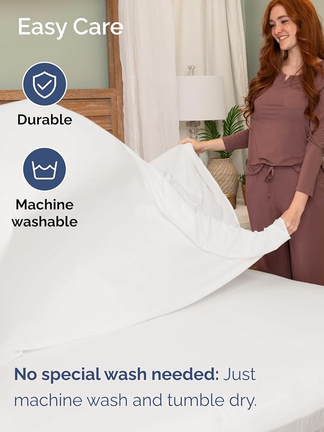 Extra Deep Pocket Twin Sheets - 3 Piece Breathable & Cooling Bed Sheets - Hotel Luxury Bed Sheet Set - Soft, Wrinkle Free & Comfy - Easily Fits Extra Deep Mattresses - Deep Pocket Antique White Sheets