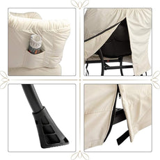 HollyHOME Lazy Chair with Armrest and Side Pocket, Comfy Accent Lounge Chair,Leisure Sofa Armchair for Living Room, Bedroom, Dorm, or Small Spaces, Oversized Reading Sofa Chair,Velvet Beige