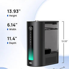 Dreo 6L Humidifiers for Bedroom, Smart Warm & Cool Mist for Large Room, 60Hr Quiet Runtime for Baby, Plant, Humidity Sensor, Indicator Light, 12H Timer, Google/Alexa, Black