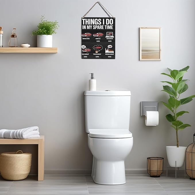 YCYD Family Wall Decor, Interesting Things i Do in My Spare Time Sign 8 x 10 Inches, Home Sign Wall Decor Car Guy Lovers Gift Home Boy lady Room Sign Decoration