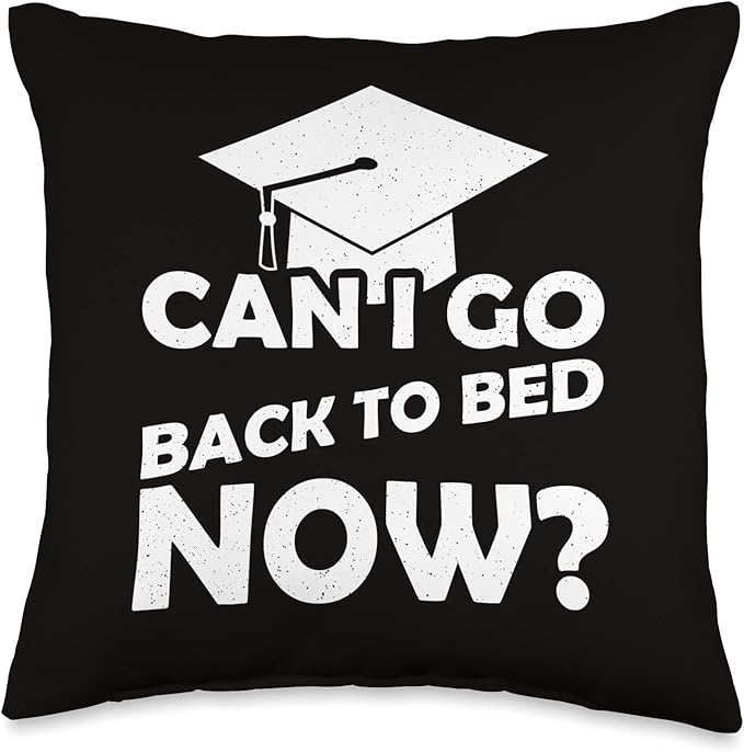 Funny Graduation Graduated Graduate Student Sarcastic Humor Throw Pillow