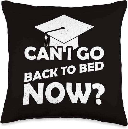 Funny Graduation Graduated Graduate Student Sarcastic Humor Throw Pillow