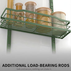 Moforoco Sage Green 9-Tier Over The Door Pantry Organizer, Pantry Organization and Storage, Black Hanging Basket Wall Spice Rack Seasoning Shelves