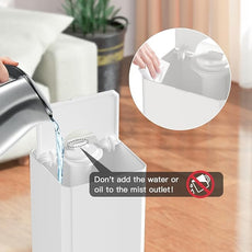 9L/2.4Gal Cool Mist Humidifier, Top Fill Quiet Ultrasonic Humidifiers for Bedroom, Covers 550ft², 60H Runtime, 24H Timer, 7 Colors Light, 4 Mist Modes Humidifier Large Room, Home, Office, White