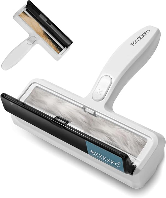 Roller Pet Hair Remover – Original Size Reusable Lint Roller for Cat & Dog Hair on Furniture, Couch, Carpet, Car, Rugs & Bedding – Portable, Eco-Friendly