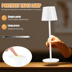2 Pack Cordless Table Lamp,Portable LED Desk Lamp, 6000mAh Battery Operated, 3 Color Stepless Dimming Up, for Restaurant/Bedroom/Bars/Outdoor Party/Camping/Coffee Shop Night Light