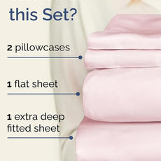 Extra Deep Pocket Full Sheets - 4 Piece Breathable & Cooling Bed Sheets - Hotel Luxury Bed Sheet Set - Soft, Wrinkle Free & Comfy - Easily Fits Extra Deep Mattresses - Deep Pocket Lavender Pink Sheets