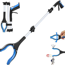 Grabber Reacher Tool - 43” Extra Long Foldable Gripper and Reaching Tool - Heavy Duty Pick Up Stick Grabbers for Seniors, Trash, Surgery Recovery Must Haves Gifts (Blue-43in)