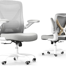 Ergonomic Office Chair with Lumbar Support - Adjustable Computer Desk Chairs for Home Office, Gaming, and Work - Comfortable and Supportive Desk Chairs for Adults(Grey Gold)