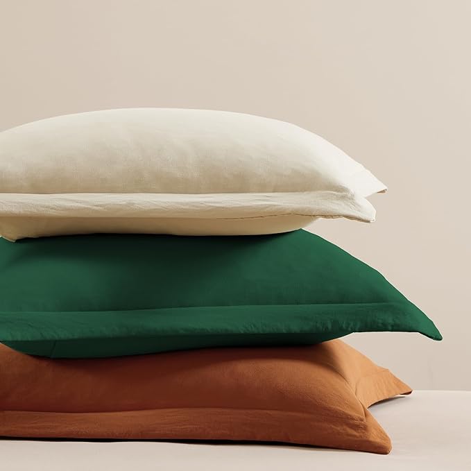 WRENSONGE King Size Comforter Set- 7 Pieces Soft Emerald Green Bed in a Bag King with Fitted Sheet, Flat Sheet, 2 Pillow Shams, and 2 Pillowcases-Warm King Bedding Set for All Season