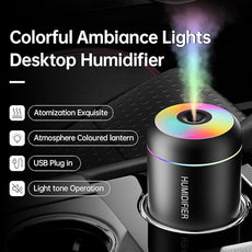 180ml Portable Small Humidifier with Colorful LED Night Light, USB Personal Desktop Humidifier for Car Home Office Travel, Auto Shut-Off, 2 Mist Modes, Super Quiet