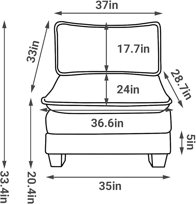 VINGLI Cloud White/Cream Middle Single Chair