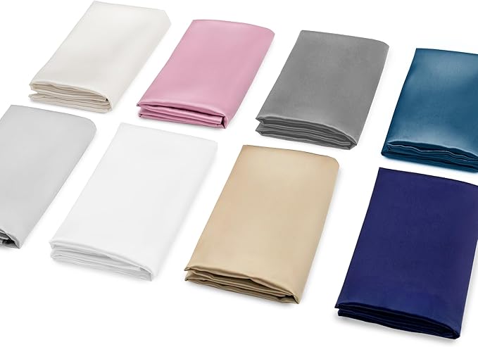 EXQ Home Silky Satin Pillowcase for Hair and Skin,Soft Cooling Pillow Cases Queen Size Set of 2 Satin Pillow Case with Envelope Closure Pink