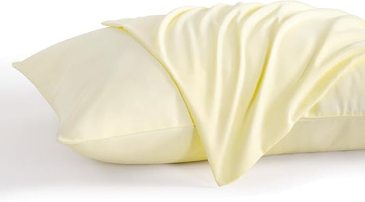NTBAY King Pillow Cases Set of 2, 2 Pack Brushed Microfiber 20x36 Pillow Cases, Soft, Wrinkle, Fade, Stain Resistant Ivory Pillow Cases with Envelope Closure, 20x36 Inches, Ivory