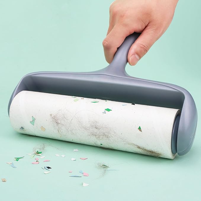 8 inch Extra Sticky Lint Roller Refill for Scotch-Brite 50% Stickier Large Surface Roller Replacement for Scotch Brite Large Pet Hair Roller Refill 60 Sheets, Pack of 6, 360 Sheets Total