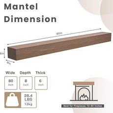 Fireplace Mantel Shelf, 80