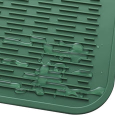 Silicone Dish Drying Mat for Multiple Usage,Easy clean,Eco-friendly,Heat-resistant Silicone Mat for Kitchen Counter or Sink,Refrigerator or Drawer Liner Green 3XL 28 inches x 18 inches