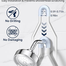 YASONIC Shower Caddy Hanging, Never Rust Shower Organizer Hanging, Aluminum Shower Racks for Inside Shower with Hooks for Razor, Bathroom Organizers and Storage with Soap Holder, Bright Silver