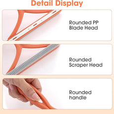 Manual Lint & Pet Hair Remover, Portable Fabric Fuzz Cleaner and Fur Removal Brush for Clothes, Carpets, Furniture, and Car Seats – Reusable Hair Removal Tool for Home and Pets (Orange)