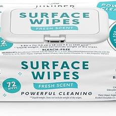 1 Pack Surface Cleaning Wipes Bleach Free, All-Purpose Cleaner for Bathroom, Kitchen, Office, 72 Count Soft Flow, Fresh Scent, Lint Free & Durable