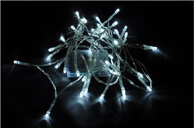 Karlling Battery Operated White 40 LED Fairy Light String Wedding Party Xmas Christmas Decorations(White)