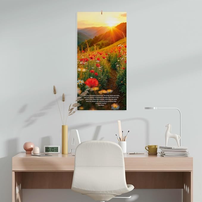 Zen Nature Wall Calendar 2026 12" x 12" FSC® Plastic Free - Starts Week On Sunday | Family Planner Art Calendar 2026