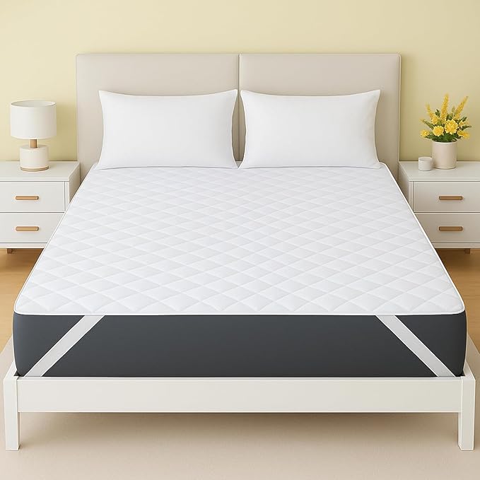 COTTONPASSION Washable Underpads Full Size 54'' x 75'' - Waterproof Reusable Heavy Absorbency Incontinence Bed Pads with Straps - Bedwetting Mattress Protector for Adults, Kids, Elderly and Pets