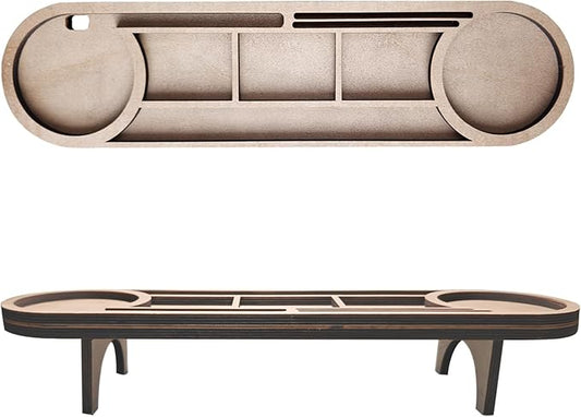 Boxwood Craft Desktop Organiser, Multi-Compartment Office and Home Desk Organiser, Suitable for Home, Workplace, Cubicle and School Supplies Storage - Wooden Pencil Holder Tray