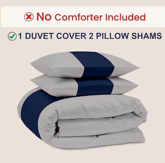 Kotton Culture 3 Pc Twin Size Duvet Cover Set- 100% Egyptian Cotton Sateen 600 TC Ultra Soft Premium Durable Comforter Cover Zipper Closure & Corner Ties (Dashing Blue, Twin/Twin XL 68" X 90")