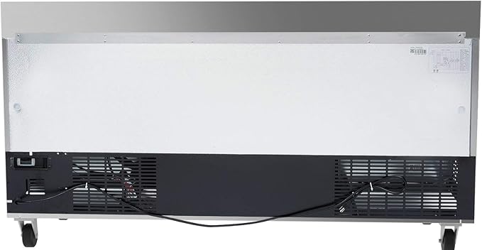 KoolMore 72" Stainless Steel 3 Door Worktop Commercial Refrigerator with 3 1/2 Backsplash - 16.9 cu.ft, Model: RWT-3D-16C