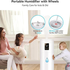 Humidifiers for Large Room Home Bedroom 2000 sq.ft. 17L/4.5Gal Large Humidifier with Extension Tube & 4 Speed Mist,Top Fill Wholehouse Humidifier with 360°Nozzle for Plant Office Commercial Greenhouse