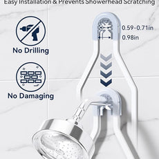 YASONIC Shower Caddy Hanging, Never Rust Shower Organizer Hanging, Aluminum Shower Racks for Inside Shower with Hooks for Razor, Bathroom Organizers and Storage with Soap Holder, White