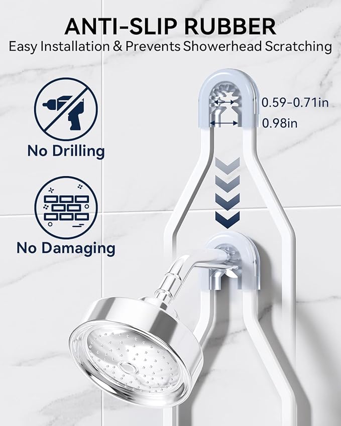 YASONIC Shower Caddy Hanging, Never Rust Shower Organizer Hanging, Aluminum Shower Racks for Inside Shower with Hooks for Razor, Bathroom Organizers and Storage with Soap Holder, White