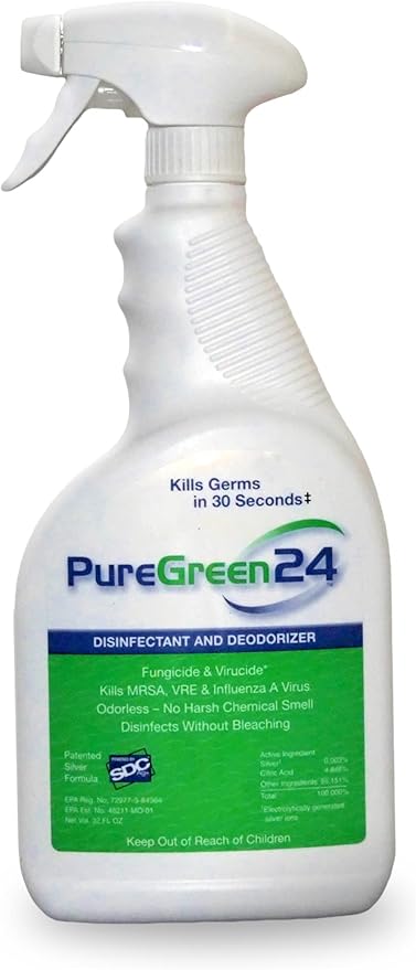 Safe & Effective Disinfectant. Kills Deadly Germs including RSV COVID-19 Norovirus MRSA Staph 2025 flu Bird flu Contains no toxic chemicals odorless child & pet safe 1 32oz