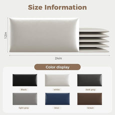 6-Piece Wall Mount Headboard Kit - White Peel and Stick Upholstered Headboard for Queen Size Bed, Floating Bed Backboard, 24