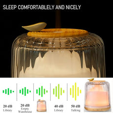 Essential Oil Diffusers, Glass and Real Wood Base Ultrasonic Aromatherapy Diffuser Aroma Defusers for Home Large Room 230ml with Bluetooth Speaker Music Player Colorful Led Light