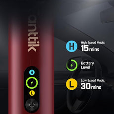 Fanttik Slim V10 APEX Cordless Car Vacuum, 4-in-1 Portable Mini Handheld Vac, 19kPa Suction Power, Upgraded Smart Digital Display, 2 Suction Modes for Small Jobs, Car, Office Desk, Keyboards (Red)