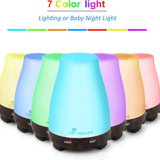 Diffuserlove Essential Oil Diffusers 200ML Remote Control Diffuser Mist Humidifiers BPA-Free Aromatherapy Diffuser (Black Base)