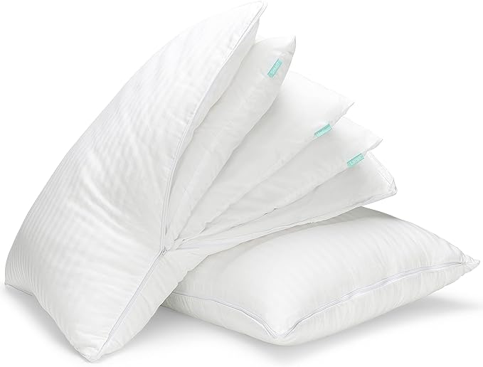 EverSnug Adjustable Layer Luxury Set of 2 Pillows for Side, Front & Back Sleepers, Cooling Hotel Pillows with 3 Layers, Down Alternative Pillow for Sleeping, Neck & Back Support (Queen)