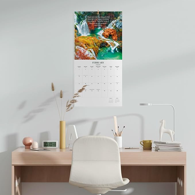 Zen Nature Wall Calendar 2026 12" x 12" FSC® Plastic Free - Starts Week On Sunday | Family Planner Art Calendar 2026
