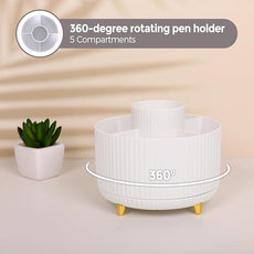 SKYDUE White Office Supplies Set, Office Desk Accessories 10PCS, Pencil Holder for Desk, Stapler, Tape Dispenser, Scissors, Ruler, Binder/Paper Clips and 1000pcs Staples,Desk Supplies Set