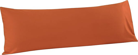 FLXXIE Body Pillow Cover - Super Soft Microfiber 20x54 Body Pillow Case - Envelope Closure, Wrinkle, Stain Resistant Burnt Orange Body Pillow Cover, 20x54, Burnt Orange